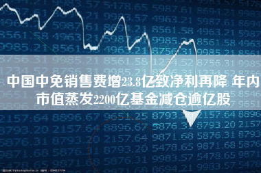 中国中免销售费增23.8亿致净利再降 年内市值蒸发2200亿基金减仓逾亿股