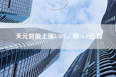 天元智能上涨5.48%，报26.0元/股